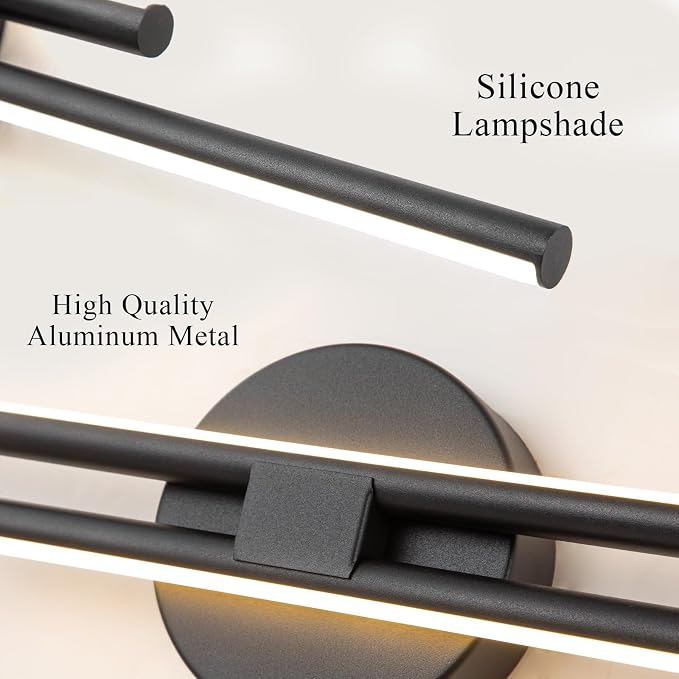 EDISLIVE Dimmable Modern LED Vanity Light Fixtures Bathroom Vanity Wall Lighting - Image 3