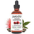 PURA D'OR 4 Oz Organic Castor Oil – Pure Cold-Pressed, Hexane-Free, USDA by PURADOR