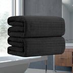 Hailea Black Hand Towels Set 16x31 Inches, Soft Microfibers Bathroom Towel Set by Hailea