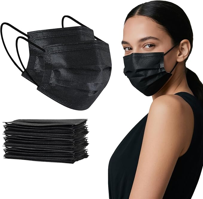 akgk 100Pcs Disposable Face Masks, 3 Ply Disposable Mask - Image 7