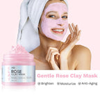 ANAI RUI 3 Pack Clay Mask Set Turmeric Vitamin C Clay Mask -Rose Facial Mask - Image 4