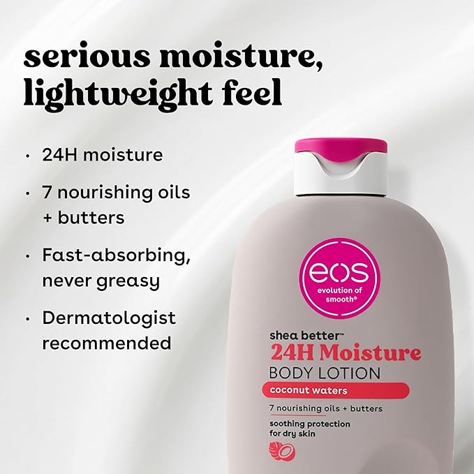eos Shea Better Body Lotion Coconut Waters, 24-Hour Moisture Skin Care - Image 5