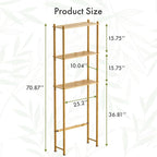 AmazerBath Over The Toilet Storage Bamboo, Bathroom Over Toilet Organizer Rack - Image 2