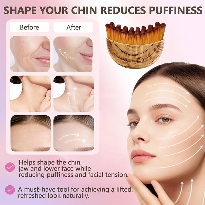 Lymphatic Contour Face Brush, Super Soft Manual Lymphatic Drainage Massager - Image 3