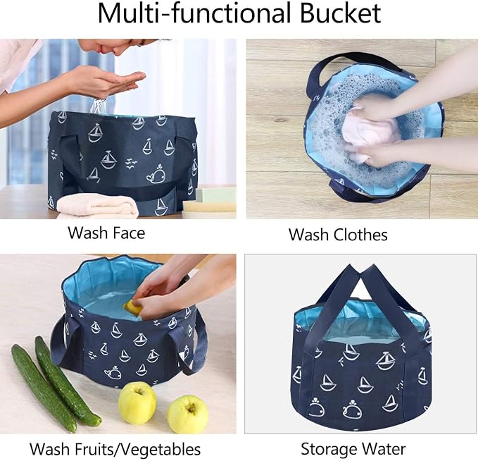 Collapsible Bucket for Soaking Feet, Portable Travel Foot Bath Tub, Foot - Image 3