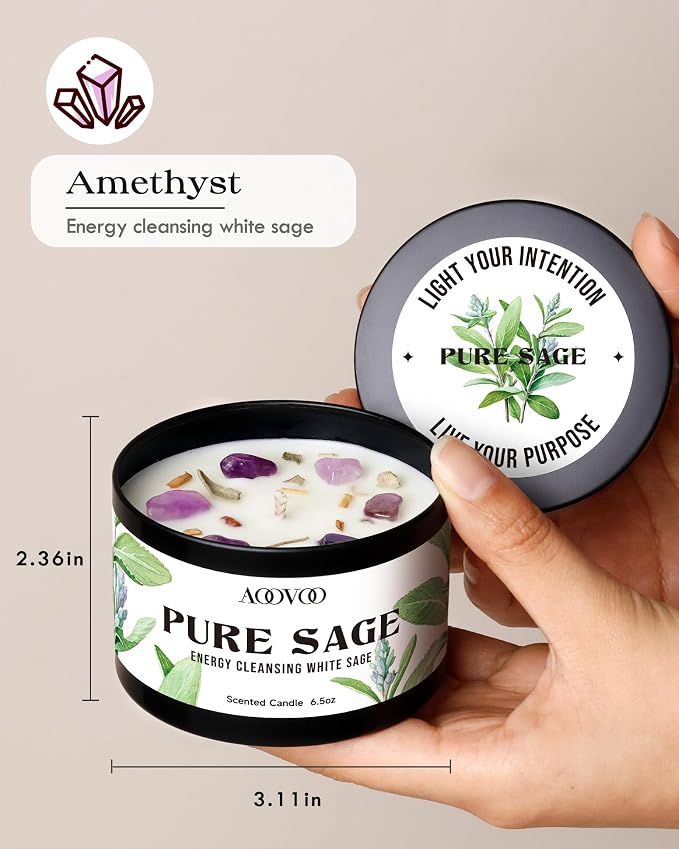 AOOVOO 4 Pack Sage Candles - Image 6