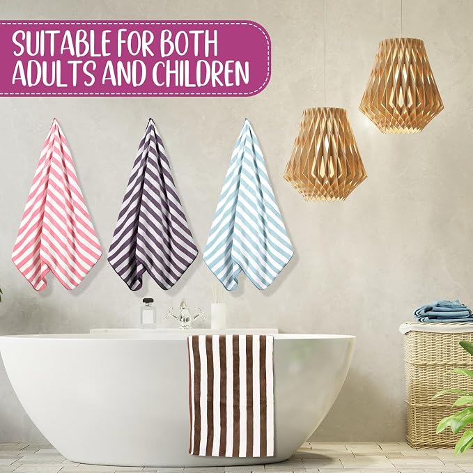 SmoothNovelty 18 Pack Microfiber Bath Towels Bulk 27'' x 60'' Oversized Size - Image 5