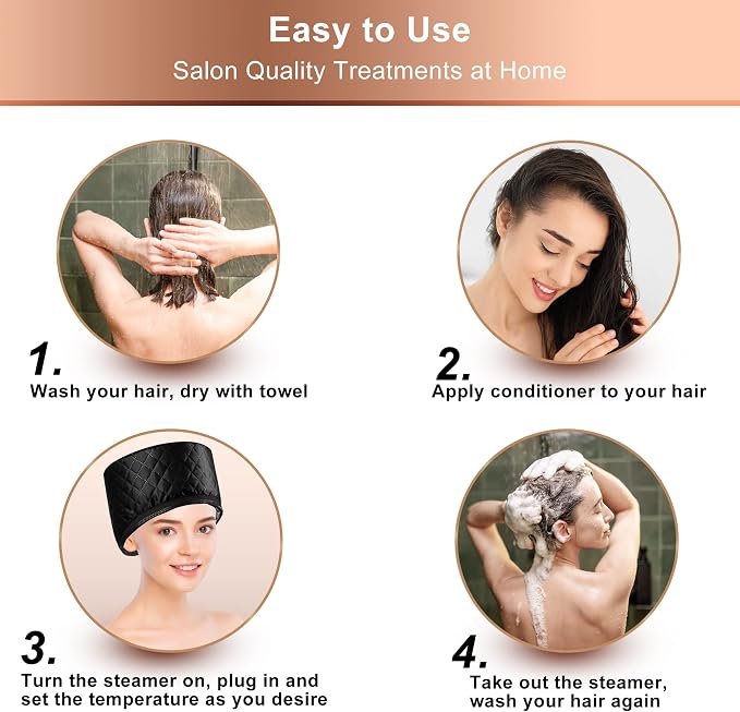 Heat Cap for Deep Conditioning, Ingeware Thermal Cap for Hair Steamer Cap for - Image 3