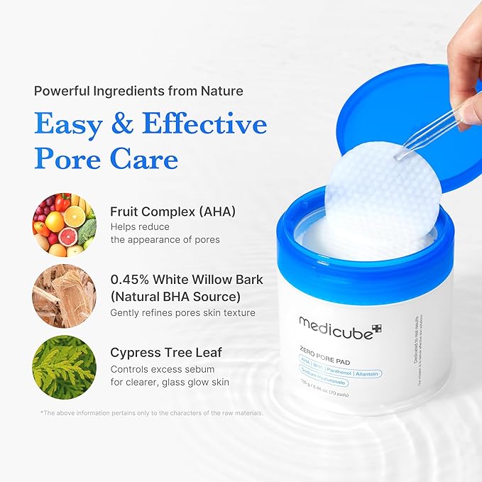 medicube Toner Pads Zero Pore Pad 2.0 | Dual-Textured Facial Pad - Image 4