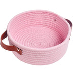 ABenkle Small Storage Basket, Mini Cotton Rope Storage Bin, Cute Tiny Shelf by ABenkle