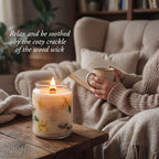 Pure Vanilla Scented Candle 22oz – 80-85 Hour Burn Time, Wooden Wick, Large - Image 7