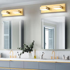 SineRise LED Modern Bathroom Vanity Light Fixtures, Matte Gold Modern Acrylic - Image 6