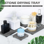 4PCS Stone Drying Tray for Bathroom Sink and Kitchen Counter, Fast Drying - Image 3