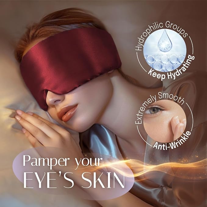Silk Sleep Mask Soft Pressureless: 100% Mulberry Silk - Image 2