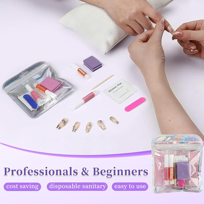 TADOPRO 20PCS Press On Nail Tool Kit, Disposable Nail Prep Kit - Image 6