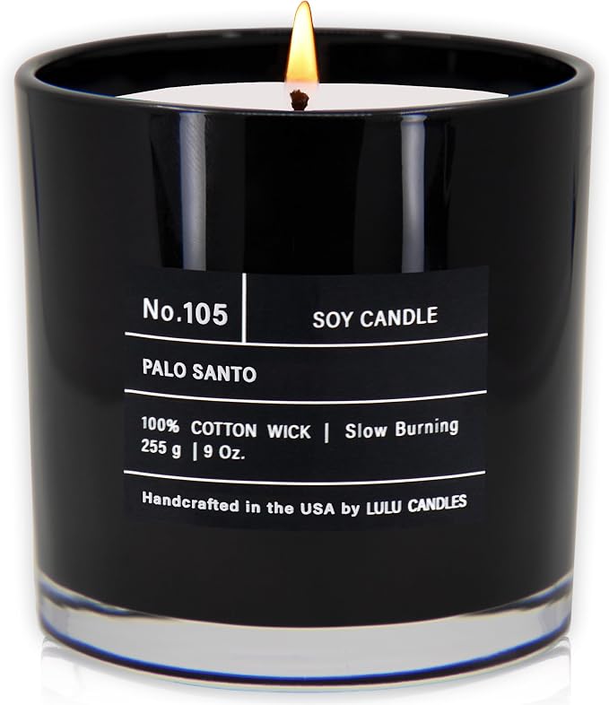 Lulu Candles | Palo Santo | Luxury Scented Soy Jar Candle | Hand Poured in The - Image 2