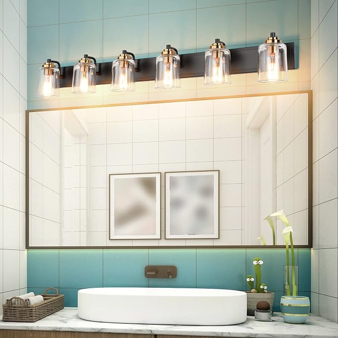 SOLFART Bathroom Vanity Light Black and Brass Bathroom Light fixtures Durable - Image 4