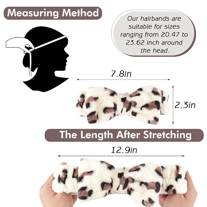 Zkptops 6Pcs Spa Headband for Washing Face Wristbands Set Women Bubble Makeup - Image 5
