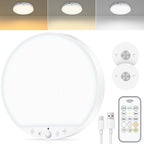 Rechargeable 8W Motion Sensor Ceiling Light Indoor, No Wiring & Magnetic by ShunFSC