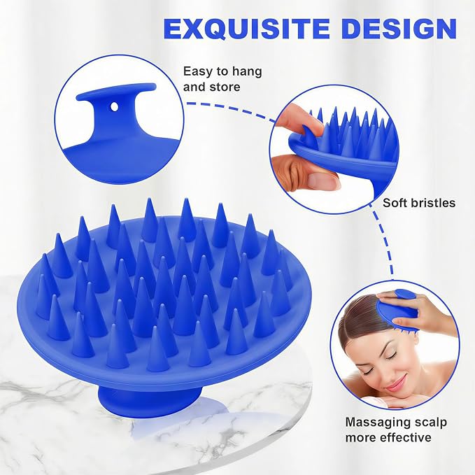 Meartchy Silicone Scalp Massager Shampoo Brush, Scalp Brush - Image 3