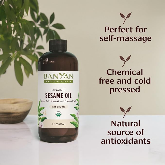 Banyan Botanicals Organic Unrefined Sesame Oil – Rich & Warming Ayurvedic - Image 4
