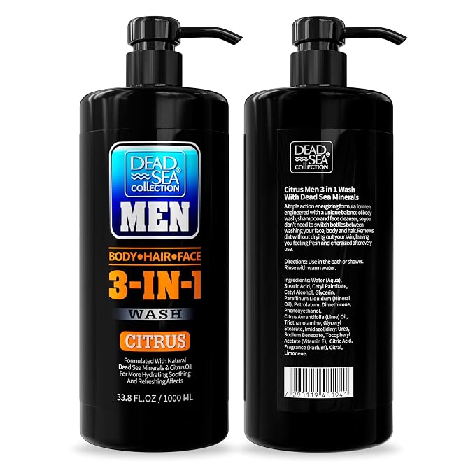 Dead Sea Collection Mens Body Wash 3 in 1 – Citrus Body Wash - Image 8