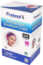 ProtectX 500-Pack Pink Disposable Hair Nets, Elastic Head Cover, Bouffant Caps - Image 6