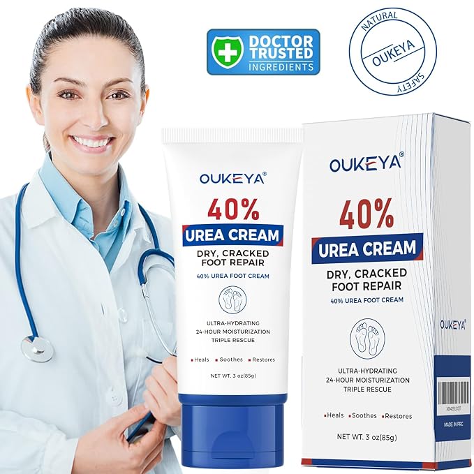 OUKEYA Urea Cream 40 Percent Tube 3 Oz, Foot & Hand Cream - Image 3