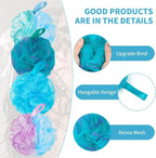 BCKENEY Bath Loofah Shower Sponge Body Back Scrubber Soft Mesh Shower Puffs - Image 5