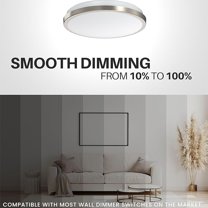 DYMOND LED Ceiling Light Flush Mount 10 Inches Ceiling Light Fixture Dimmable - Image 4