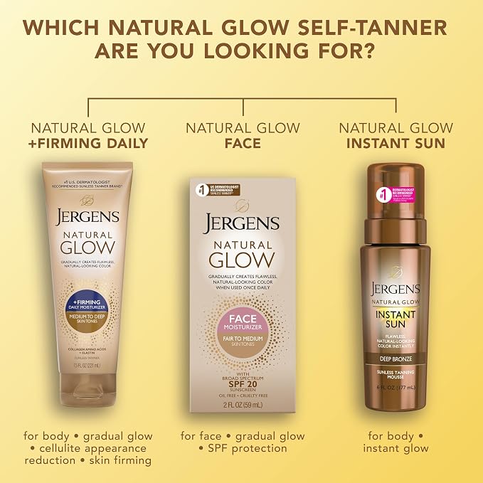 Jergens Natural Glow +Firming Self Tanner Body Lotion, Medium to Deep Skin Tone - Image 9