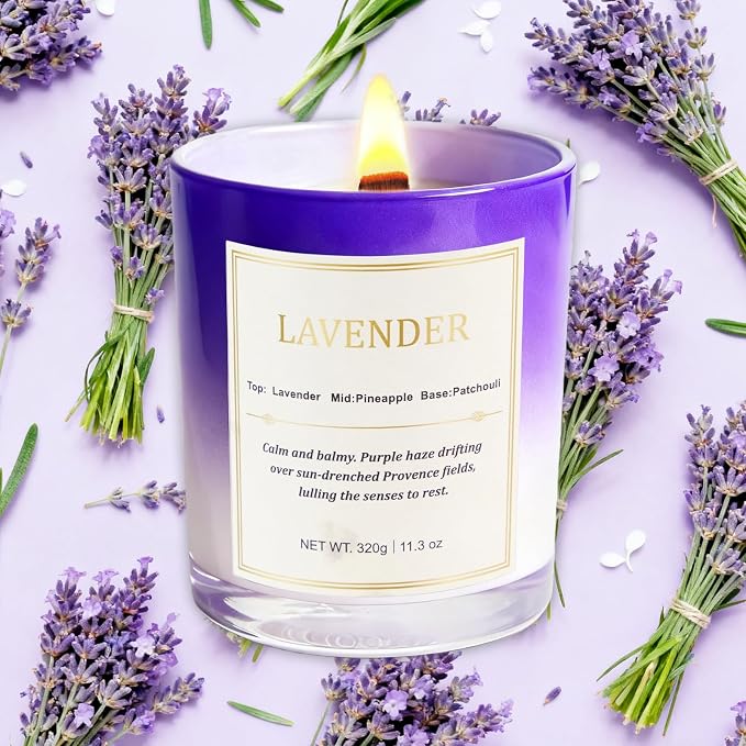 Scented Candles for Home, 2 Pack Wood Wick Soy Wax Scented Candles - Image 2