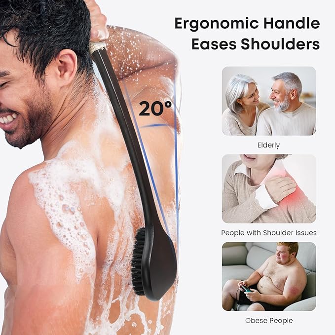 eaxun Bamboo Back Scrubber - Image 4
