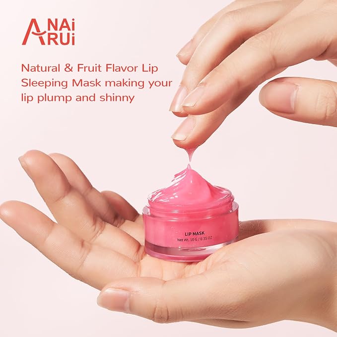 Hydrating Lip Mask Set, Lip Scrub & Lip Butter, Overnight Lip Treatment Set - Image 9