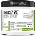 pureSCRUBS Premium Lemongrass Dead Sea Salt Body Exfoliator Scrub, Full by pureSCRUBS