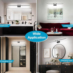 SOLFART Dimmable LED Black Vanity Lighting Fixture Wall Light Over Mirror - Image 7
