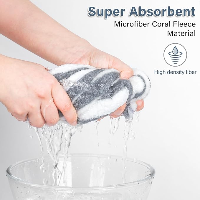 Microfiber Hair Towel Wrap, Quick Dry Hair Turbans - Image 2