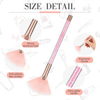 9 Pieces Facial Fan Mask Brushes, Soft Facial Applicator Brushes Tools - Image 3