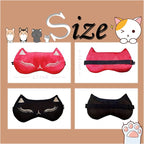 Cute Cat Sleep Mask for Kids, 2 Pack Silk Sleeping Eye Cover Adjustable Mask - Image 3
