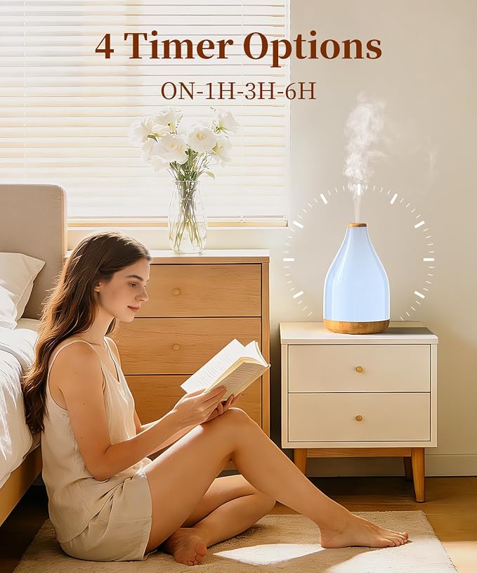 Essential Oil Diffuser for Home, 300ML Modern Décor Aromatherapy Diffusers - Image 3