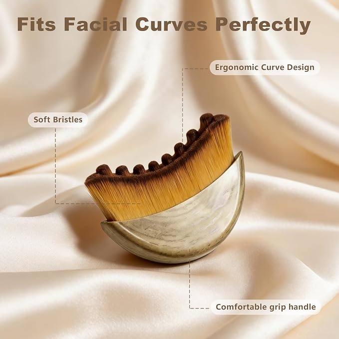 Lymphatic Contour Face Brush, Manual Lymphatic Drainage Massage Brush - Image 4