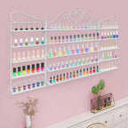DouSeiAi 5-Tier Wall Mounted Nail Polish Storage Rack, Metal Cosmetic Organizer - Image 4