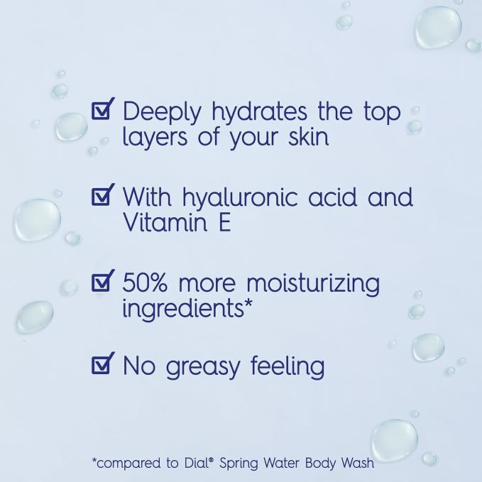 Dial Body Wash, Healthy Hydration, Hyaluronic Acid + Vitamin E, 16 fl oz - Image 3