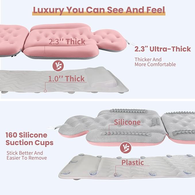 Luxury Bath Cushion, Full Body Bathtub Pillow - Image 4