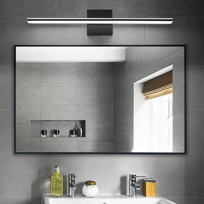 Black Vanity Light Fixture 24 Inch Bathroom Lamps Over Mirror 14W Modern Bath - Image 3