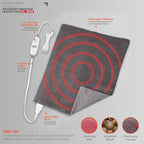 Calming Heat XXL Wide Massaging Vibrations Weighted Heating Pad by Sharper - Image 5