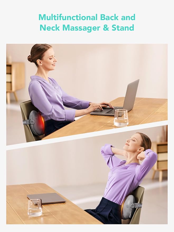 SKG Shiatsu Back Massager for Pain Relief Deep Tissue - Image 9