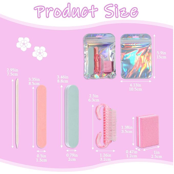 Disposable Manicure Kit Professional, 50 Set Press On Nail Tool Kit - Image 6
