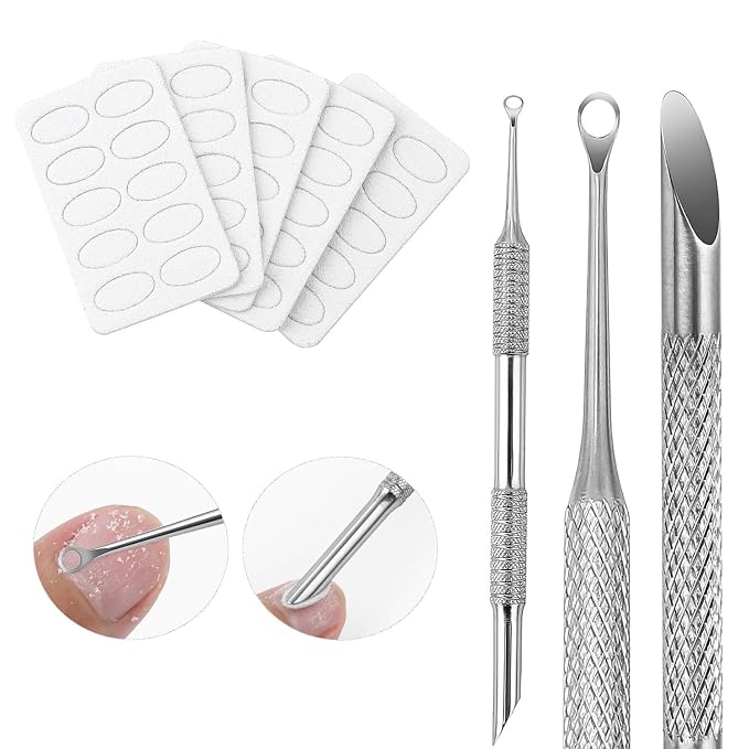 Cuticle Pusher with 2 Ends, Pre-treatment Cuticle Pusher Cuticle Remover with by KACHIMOO