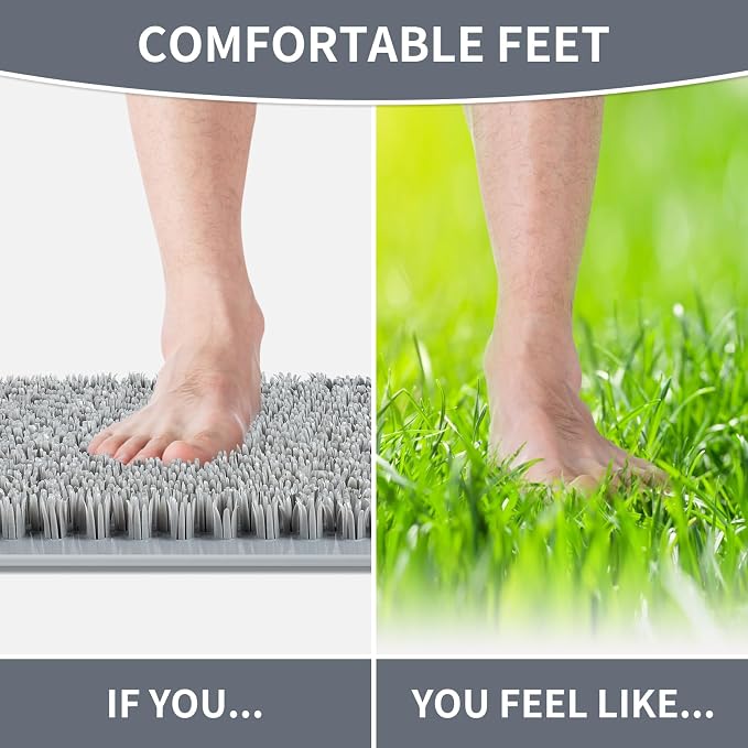 Yolife Shower Foot Scrubber Mat, Anti-Slip Bath Mat - Image 7